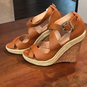 New tan cork wedge by Charles David size 8